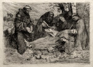 Den hellige Franss død af Alphonse Legros