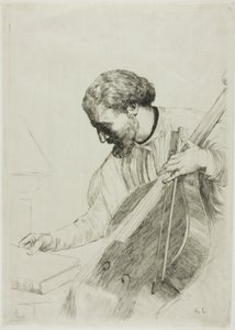 Kontrabasspilleren af Alphonse Legros