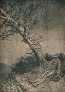 Den døende vagabond, 1875 af Alphonse Legros