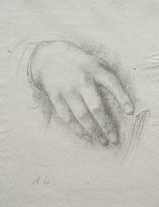 Nora E. Legros hånd. af Alphonse Legros