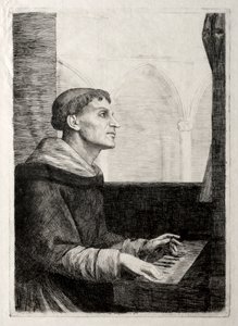 Munken ved Orgelet af Alphonse Legros