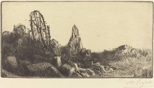 The Old Race-grounds ved Montrouge af Alphonse Legros