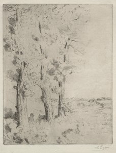 Læseren: Foredraget under træerne, ca. 1882. af Alphonse Legros