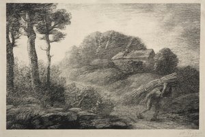 The Return of the Fagot Gatherer (2. stat) af Alphonse Legros