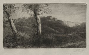 Den rejsende strakte sig ud på Græsset af Alphonse Legros