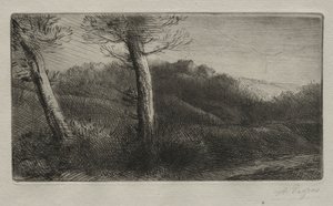Den rejsende strakt ud på græsset, ca. 1888. af Alphonse Legros