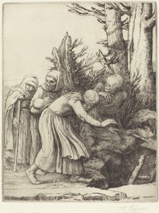 Dødens triumf: Døden forbereder en bolig for de hjemløse Le triomphe.... af Alphonse Legros
