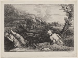 Landsbyen i flammer af Alphonse Legros