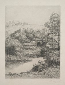 Vaskehuset Le Lavoir, Dite Les Laveuses. af Alphonse Legros