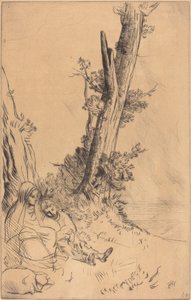Rejsende hviler Rejsende hviler. af Alphonse Legros