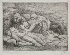 Triumph of Death: Death in a Family of Sailors af Alphonse Legros