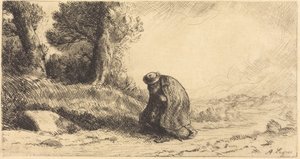Vagabond på vej gennem en gyde af Alphonse Legros