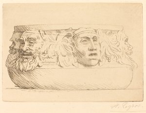 Vase med grotesker af Alphonse Legros