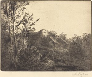 Udsigt over en gård Valoux Farm. af Alphonse Legros
