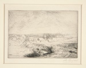Village de Wimille, pres Boulogne (landsbyen Wimille nær Boulogne) af Alphonse Legros