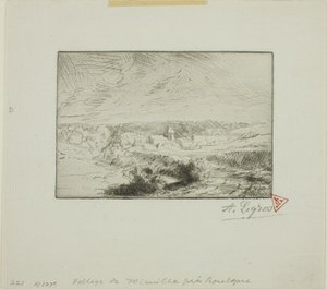Landsbyen Wimille, nær Boulogne af Alphonse Legros