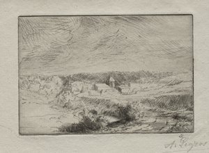 Landsbyen Wimille, nær Boulogne af Alphonse Legros