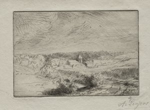 Landsbyen Wimille, nær Boulogne. af Alphonse Legros