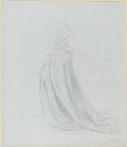 Kvinde i en kappe. af Alphonse Legros