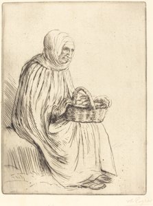 Kvinde på markedspladsen af Alphonse Legros