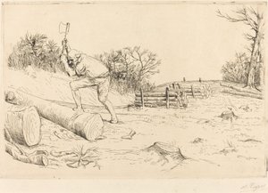 Træhugger (Skovhuggeren) af Alphonse Legros