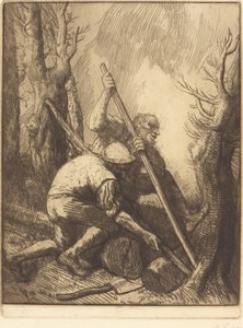 Træskærer, 3. plade (Les bucherons) af Alphonse Legros