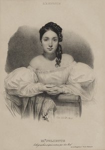 Portræt af Mademoiselle Juliette Drouet. af Alphonse Leon Noel