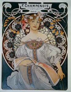 Reklame for trykkeriet F. Champenois - af Mucha af Alphonse Mucha