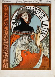 I Latinerkvarteret, 1898 af Alphonse Mucha