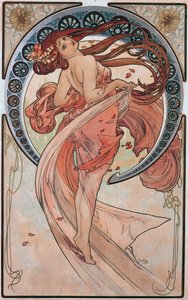 Dans (rose) af Alphonse Mucha