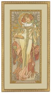 Fire årstider: Efterår, 1900 af Alphonse Mucha
