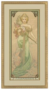 Fire årstider: Forår, 1900 af Alphonse Mucha
