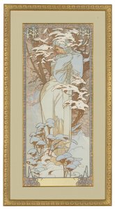 Fire årstider: Vinter, 1900 af Alphonse Mucha