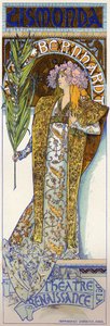 Gismonda med Sarah Bernhardt i Paris af Alphonse Marie Mucha