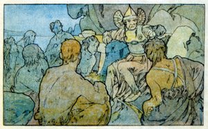 Illustration af Alphonse Mucha fra "Clio", et værk af den franske forfatter Anatole France. 1900. Mucha (1860 – 1939). var en tjekkisk art nouveau-maler af Alphonse Mucha