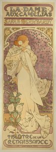 "La Dame aux Camélias", med Sarah Bernhardt af Alphonse Mucha