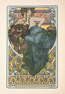 Plade 47 fra bogen "Documents Decoratifs", udgivet i 1902, 1902 af Alphonse Mucha
