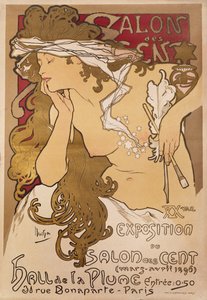 De Hundredes Salon, 1896 af Alphonse Mucha