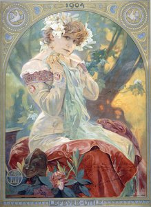 Sarah Bernhardt i rollen som prinsesse Lointaine, 1904 af Alphonse Mucha