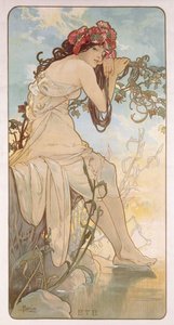 Sommer; Ete, ca. 1896 af Alphonse Mucha