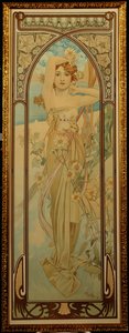 Tiderne på dagen: Daytime Dash af Alphonse Mucha