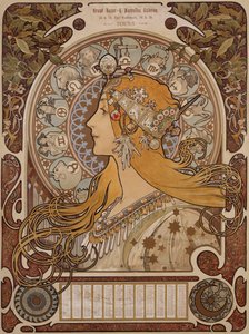 Zodiac, Grand Bazaar og nye gallerier, rundvisninger af Alphonse Mucha