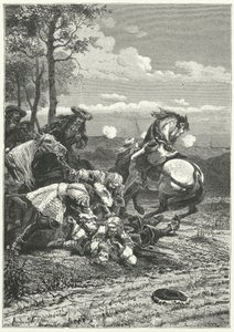 Marshal Turennes død i slaget ved Salzbach af Alphonse Marie de (after) Neuville