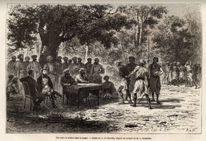 En domstol i junglen, nær landsbyen Sanchi, efter tyveriet af opdagelsesrejsendes bryst, bliver dommeren i distriktet Bhopal og hans gendarmer sendt til gerningsstedet for at efterforske og dømme sporene. Fortælleren L af Alphonse Marie de Neuville