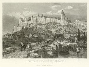 Chinon Slot, Indre-et-Loire af Alphonse Marie de Neuville