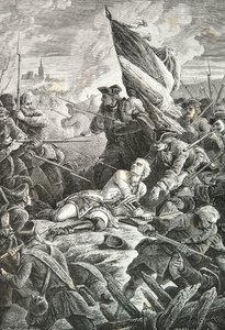 Louis de Brehans død før Danzig af Alphonse Marie de Neuville