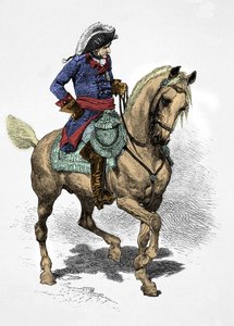 Portræt af Frederik 2. af Preussen (Kobberstik) af Alphonse Marie de Neuville