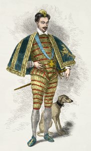 Portræt af Henri 3 (gravering) af Alphonse Marie de Neuville