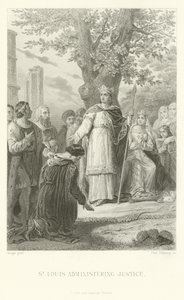 St Louis administrerer retfærdighed af Alphonse Marie de Neuville
