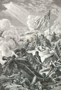 Slaget ved Bunker Hill i Boston af Alphonse Marie de Neuville